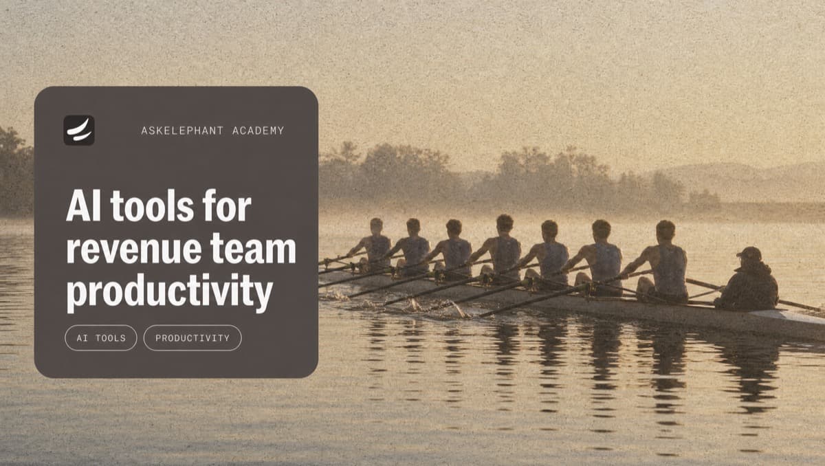 AI tools for revenue team productivity showing calls becoming CRM updates and follow-up tasks