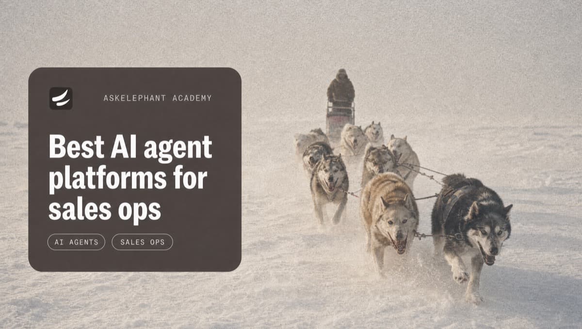 Best AI agent platforms for sales operations teams compared for 2026