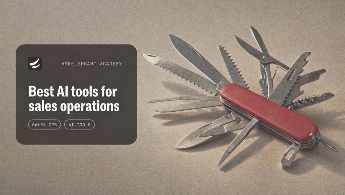 Best AI tools for sales operations - CRM automation, workflow optimization, and revenue team productivity