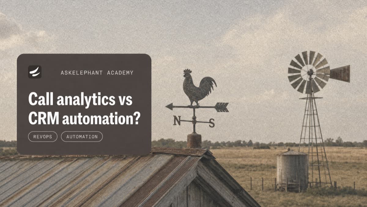 Comparison of sales call analytics and CRM automation workflows for revenue teams