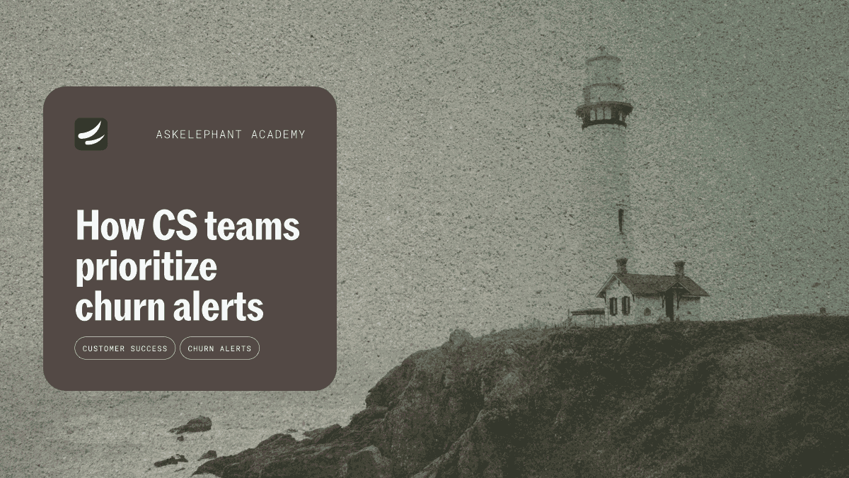 Customer success dashboard prioritizing churn alerts by severity, renewal date, account value, and owner response