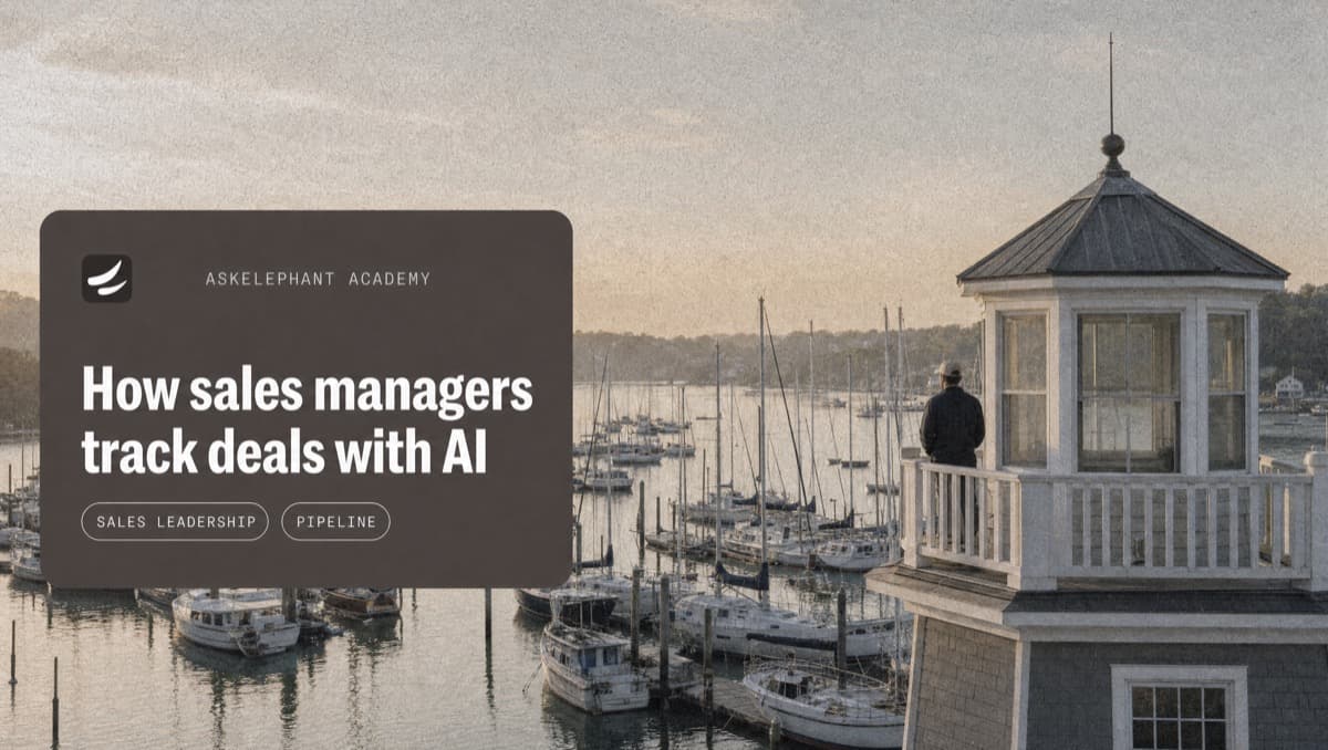 How sales managers track deals across reps and conversations using AI for pipeline visibility