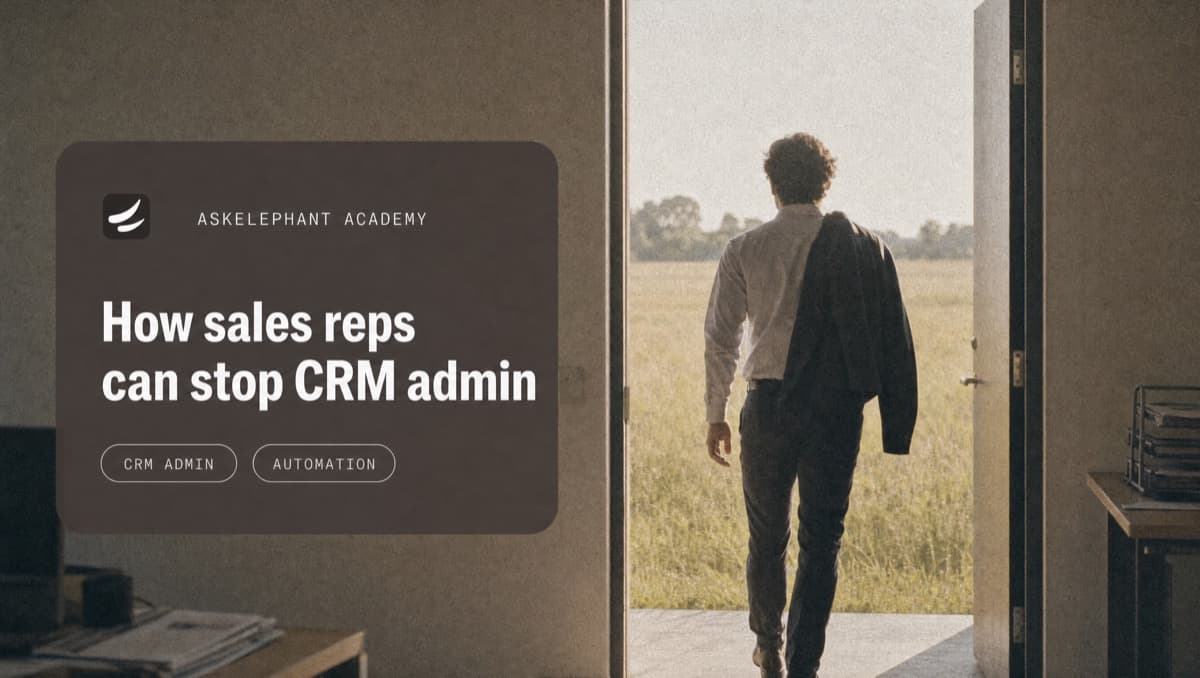 Sales rep freed from CRM admin work through automation - data flowing from calls to CRM automatically