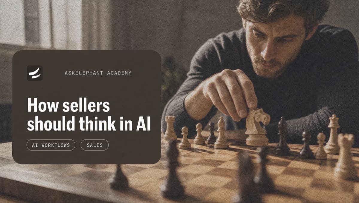 How sellers should think in AI using the trigger context outcome framework for revenue workflows