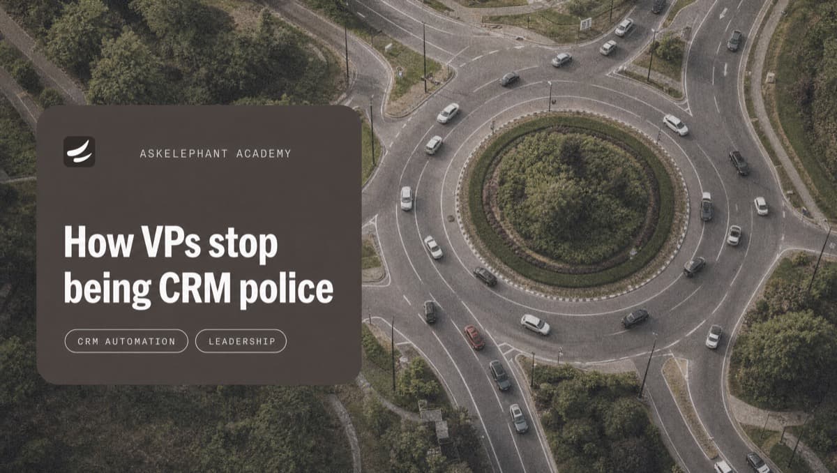 VP sales moving from manual CRM policing to automated exception-based pipeline leadership