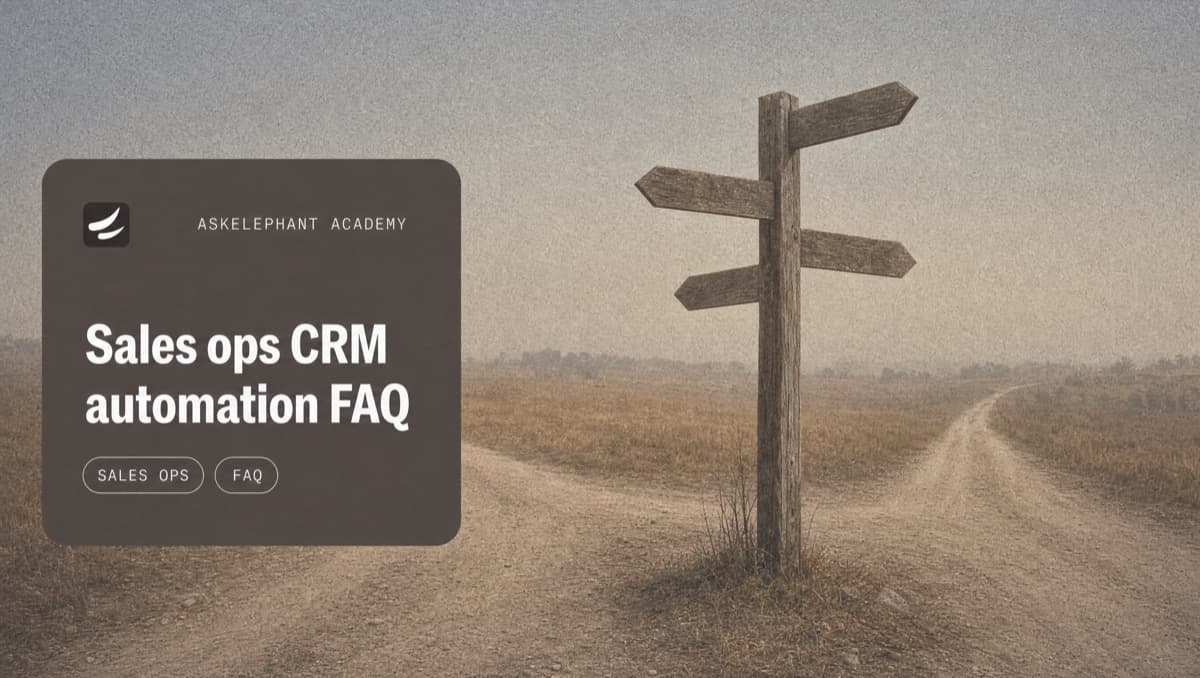 Frequently asked questions about CRM automation for sales operations and RevOps teams