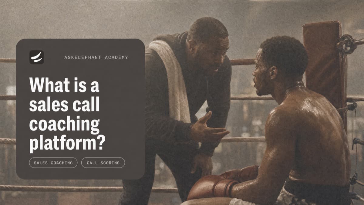 What is a sales call coaching platform - call data flowing into AI scorecards and manager coaching workflows
