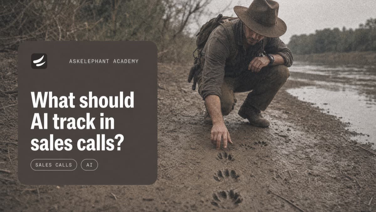 What AI should track in sales calls - outcome signals risk indicators and deal data extraction