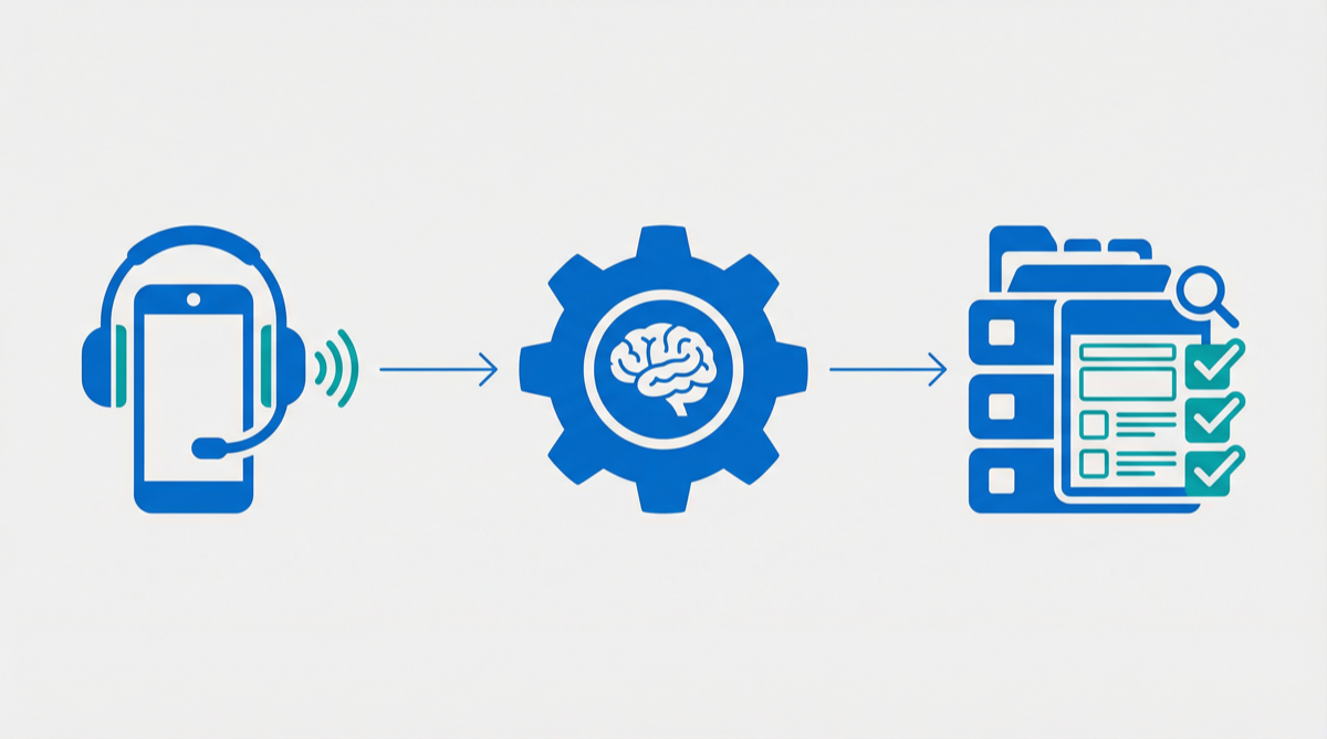 AI automating CRM updates for revenue teams - data flowing from sales calls to HubSpot and Salesforce