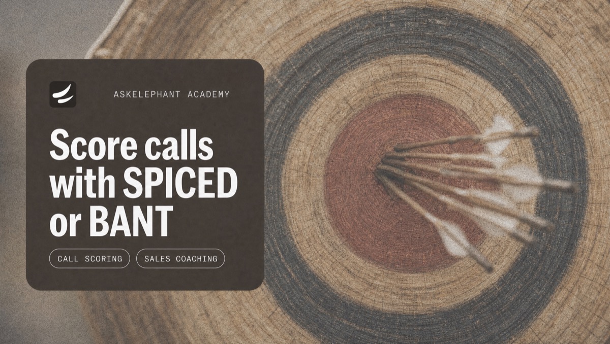 How to score sales calls with SPICED or BANT using evidence-based coaching scorecards