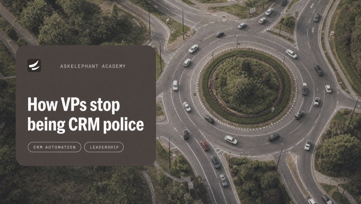 VP sales moving from manual CRM policing to automated exception-based pipeline leadership